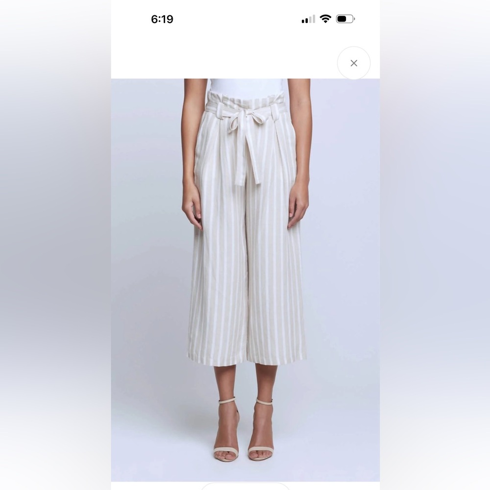 L'Agence - Samira Linen Paperbag linen pants